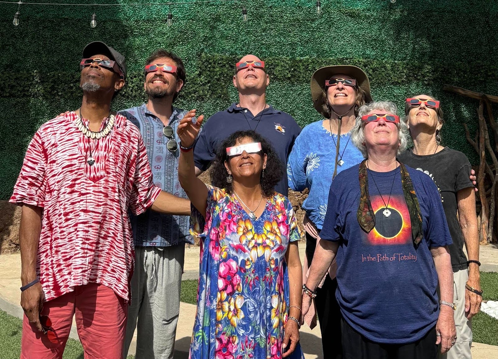 Steve observing the April 7, 2024 total solar eclipse in Mexico with friends
